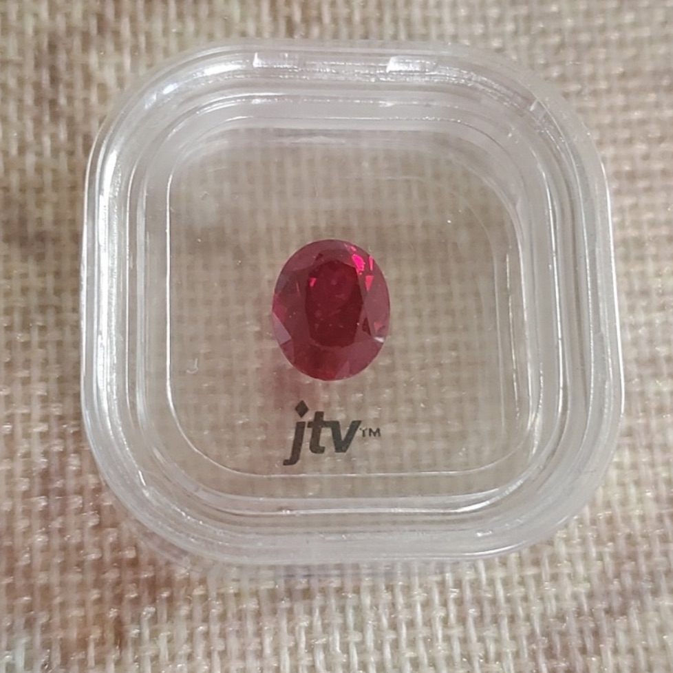 Lab Created Red Ruby Oval 3.25ct #1